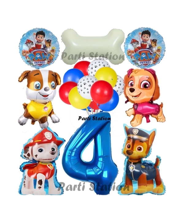 Paw Patrol 2 Yaş Balon Set Paw Petrol Marshall Chase Skye Rubble Doğum Günü Parti Folyo Balon Seti