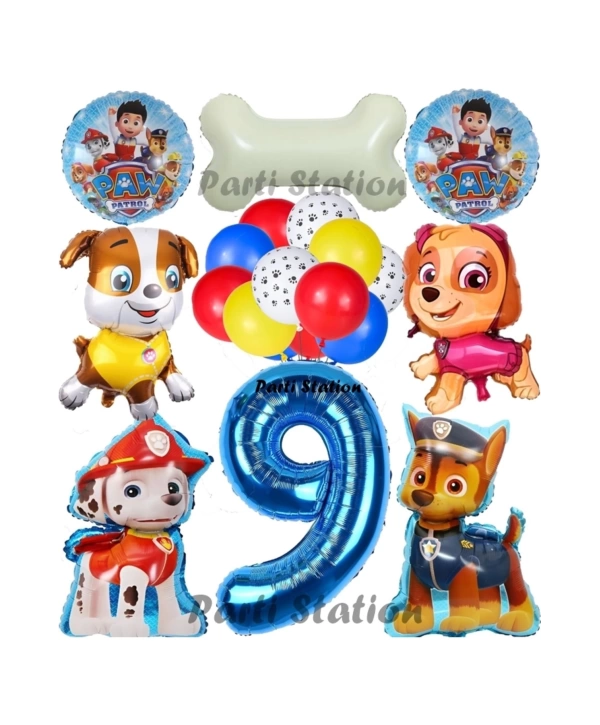 Paw Patrol 2 Yaş Balon Set Paw Petrol Marshall Chase Skye Rubble Doğum Günü Parti Folyo Balon Seti