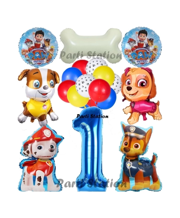 Paw Patrol 2 Yaş Balon Set Paw Petrol Marshall Chase Skye Rubble Doğum Günü Parti Folyo Balon Seti