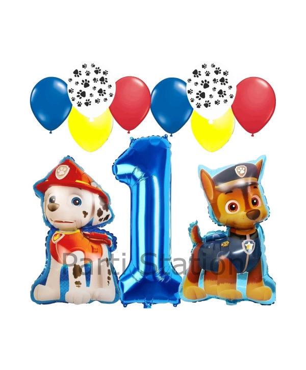 Paw Patrol Balon Seti Paw Petrol 1 Yaş Balon Seti Paw Patrol Doğum Günü Set Marshlall Chase