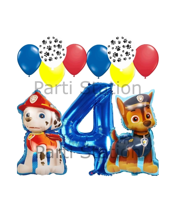 Paw Patrol Balon Seti Paw Petrol 1 Yaş Balon Seti Paw Patrol Doğum Günü Set Marshlall Chase