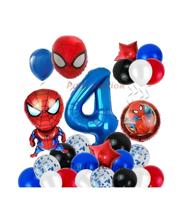 Spiderman Örümcek Adam Konsept 5 Yaş Doğum Günü Balon Set Spiderman Parti Balonları Spiderman Tema