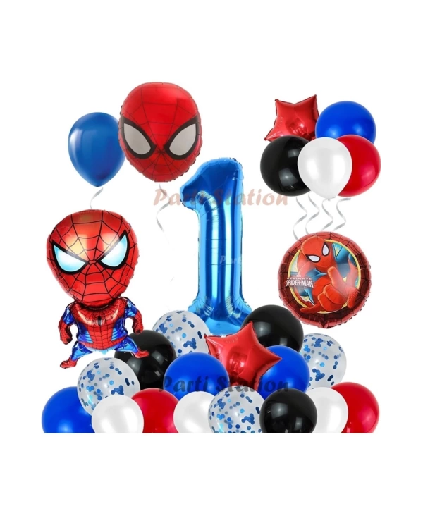 Spiderman Örümcek Adam Konsept 5 Yaş Doğum Günü Balon Set Spiderman Parti Balonları Spiderman Tema