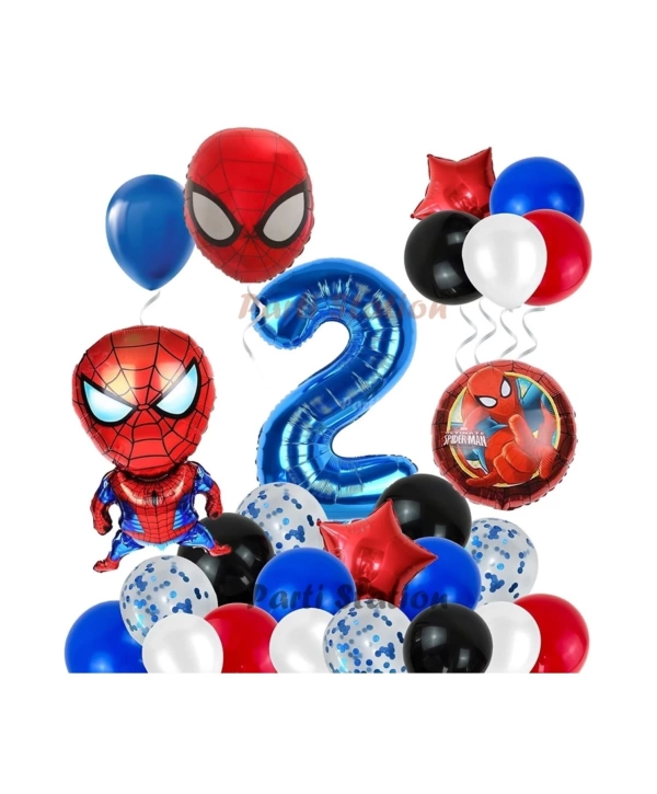 Spiderman Örümcek Adam Konsept 5 Yaş Doğum Günü Balon Set Spiderman Parti Balonları Spiderman Tema