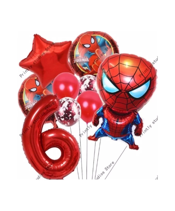 Spiderman Örümcek Adam Konsept 6 Yaş Balon Set Spiderman Örümcek Adam Konsept Doğum Günü Set