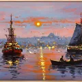 One Evening in Istanbul Oil Painting