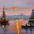 One Evening in Istanbul Oil Painting