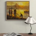 Boğazda Balıkçı Bereketi Yağlı Boya Tablosu