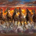 Those Running Toward Freedom Oil Painting