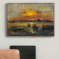 Gün Işığında Boğaz Yağlı Boya Tablosu
