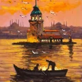 Reflections in Üsküdar Oil Painting