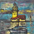 Evening at the Maiden’s Tower Oil Painting