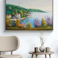 Among the Waterfront Mansions Oil Painting