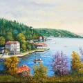 Among the Waterfront Mansions Oil Painting