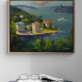 İstanbul’da Sessiz Boğaz Yağlı Boya Tablosu