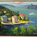 İstanbul’da Sessiz Boğaz Yağlı Boya Tablosu