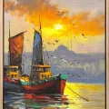 Akşam Yelkenleri Yağlı Boya Tablosu