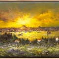 Istanbul in Golden Rays Oil Painting