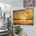 Golden Reflections Custom Order Abstract Oil Painting