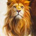 Aslanın Asaleti Yağlı Boya Tablosu