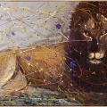Lions Gaze Oil Painting | Simurg Art Gallery