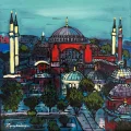 Evening at Hagia Sophia Oil Painting