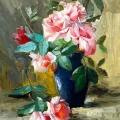 Baharın Son Gülleri Yağlı Boya Tablosu