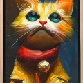 The Gentleman Cat Oil Painting