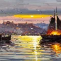 Sunrise on the Bosphorus Oil Painting