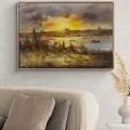 Boğazda Gün Sonu Masalı Yağlı Boya Tablosu