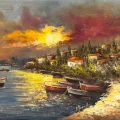 The Last Light on the Bosphorus Oil Painting