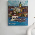 Boğazdan Galata Yağlı Boya Tablosu