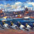 The Doves, Guardians of the Bosphorus Oil Painting