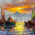 Silent Hunters of the Bosphorus Oil Painting