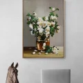 Whites in a Glass Vase Oil Painting