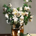 Whites in a Glass Vase Oil Painting