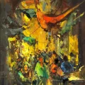 Life in the Bazaar Oil Painting | Simurg Art Gallery