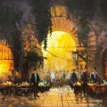 The Old Story of the Bazaar Oil Painting
