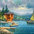 From Çengelköy to the Pier Oil Painting