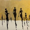 Linear Figures Oil Painting