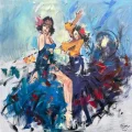 Colors of Dance Oil Painting