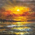 Silent Evening at Sea Oil Painting