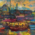 Eminönü Tarihi Balıkçıkları Yağlı Boya Tablosu