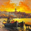 Waters of Old Istanbul Oil Painting