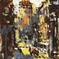 Eski Sokaklarında Galata Yağlı Boya Tablosu