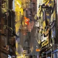 A Street in Galata Oil Painting