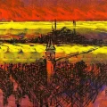 Stories of Galata Reflected in Lines Oil Painting