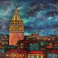 Night Dream of Galata Oil Painting