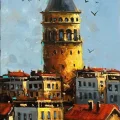 In the Shadow of Galata Oil Painting