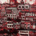 Galata’s Crimson Dream Oil Painting